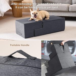 Custom 3 4 5 <b>Steps</b> Solid Waterproof Washable <b>Cover</b> 30D Foam Sofa Little Dog Bed Stairs - Product Image 6