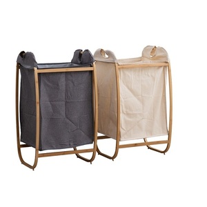 <span class=keywords><strong>Cesto</strong></span> <span class=keywords><strong>Portabiancheria</strong></span> in Bambù Naturale con Cassetto Organizzatore in Tessuto e Asse <span class=keywords><strong>da</strong></span> Stiro - Product Image 5