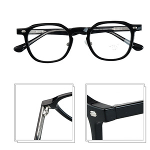 Gafas de Sol Redondas de Acetato y TR90 Retro Clásicas de Alta Calidad de Moda 9191 para Hombre y Mujer, Monturas Ópticas Anti-Luz Azul 2025 - Product Image 5