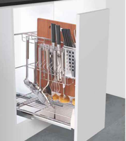 Organisateur de tiroir coulissant Tuonuosen pour cuisine, support de vaisselle durable et facile à nettoyer, étagère à épices pour armoire de cuisine