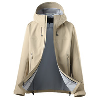 Veste d'été unisexe européenne et américaine imperméable polyester manteau capuche tissé respirant grande taille longue pression fermeture éclair coupe-vent