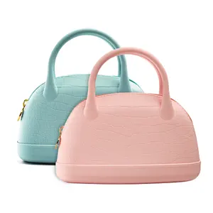 Petit sac à main en silicone pour femme Causal: sac à poignée pour filles sacs à main cartable doux et léger