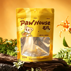 Sachets d'emballage personnalisés pour aliments pour chats 50g 100g 250g, pochettes refermables en aluminium avec fenêtre pour friandises pour animaux de compagnie - Product Image 5