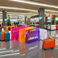 Sac de voyage personnalisé en PVC transparent avec fermeture éclair, pliable, portable, sac de rangement cosmétique en PVC, sac de toilette avec poignée