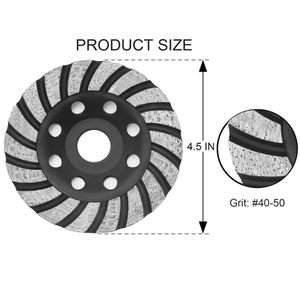 Meule diamantée turbo abrasive <span class=keywords><strong>de</strong></span> 4 1/2 pouces (125 mm) pour béton et maçonnerie - Product Image 2