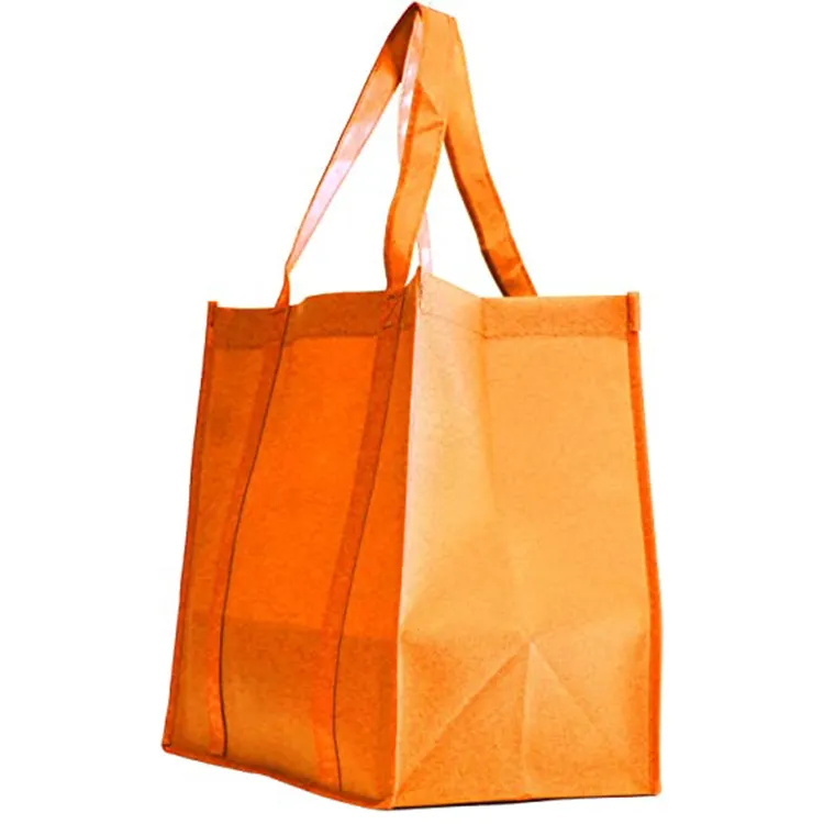 高品質の再利用可能な折りたたみ式カスタムロゴ不織布トートバッグ食料品ショッピングバッグ