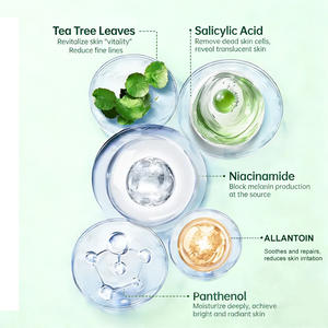 Limpiador espumoso OEM iluminador e hidratante con extracto de té verde, apto para uso diario en pieles propensas al acné. - Product Image 3