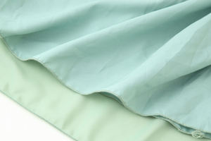 أزياء المرأة عارضة الصيف فساتين طويلة طويل طويل طويل 2 Colorway الكتف الأكمام الصلبة الخامس الرقبة مطوي الجانب سستة يطير المنسوجة لفصل الربيع - Product Image 5