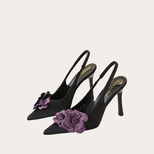 Zapatos de Tacón de Aguja con Flores Estilo Coreano Xuanhui para Mujer, Verano 2026, Cómodos, Acolchados, Suaves, Transpirables, Siempre a la Moda - Product Image 3