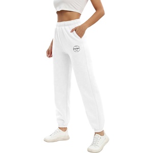 JL1031C <strong>Women</strong> Wholesale Cotton <strong>Fleece</strong> Street Wear Pant Embroidery Logo 400GSM Sweatpants Sports <strong>Jogger</strong> - Product Image 3