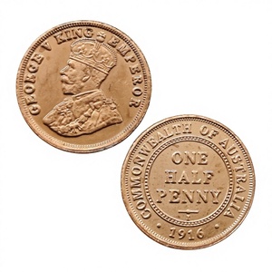 Pièces de monnaie commémoratives de style antique australien de 1915-H, 1916-I, demi-pièce, cadeaux, décoration de la maison - Product Image 3