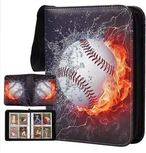 Pocket Zippered Pocket Card Holder Game Card Storage Bag Collection Leather 4 Pocket Storage Bag