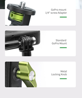 LanParte-Support à ventouse en aluminium avec rotation à 360 degrés pour appareil photo, pour une photographie pratique