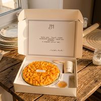 Boîte cadeau personnalisée écologique pour desserts avec logo, idéale pour gâteaux à la mangue, kunafa, confiseries, cafés et boulangeries à emporter