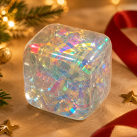 Jouet anti-stress scintillant pour les fêtes, cube souple à rebondir, idéal pour les cadeaux de Noël et les cadeaux de bureau pour adultes