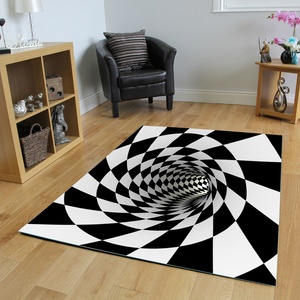 3d Illusion Home Decor antiscivolo soggiorno tappeto camera da letto bianco nero Area <span class=keywords><strong>tappeti</strong></span> <span class=keywords><strong>tappeti</strong></span> <span class=keywords><strong>e</strong></span> <span class=keywords><strong>tappeti</strong></span> - Product Image 3