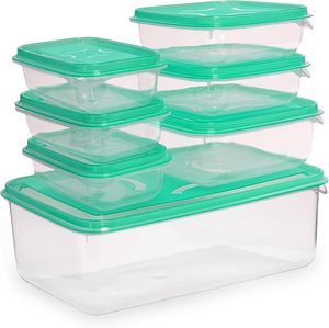 Juego de 17 Recipientes Transparentes para Almacenamiento de Alimentos, Organizador de Refrigerador, Recipientes para Refrigerador, Recipientes para Guardar Aperitivos, Nueces, Frutas - Product Image 4