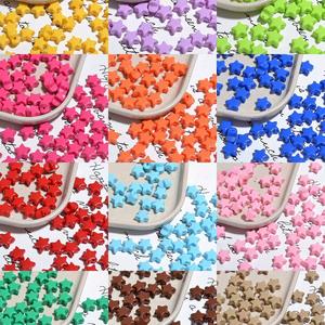 Cuentas sueltas de estrella de cinco puntas de Color macarrón acrílico de 11mm para pulseras de materiales hechos a mano Diy accesorios de cadena de teléfono móvil - Product Image 1