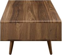 Transmettre Table Basse De Style Mid-Century Cadre En Acier Inoxydable Blanc Noyer pour Salon Chambre Hôtel Maison Européenne