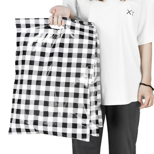 Quần Áo gói <span class=keywords><strong>Poly</strong></span> Túi bưu phẩm biểu tượng tùy chỉnh chuyển phát nhanh phong cách lớn Tote túi quần áo bao bì PE gửi thư túi với xử lý - Product Image 5