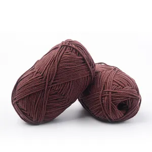 Bán Buôn Sợi Trung Quốc Nhà Cung Cấp Tay Đan Sợi Bông 50G 4ply 5ply Pha Trộn Crochet Sữa Bông May Sợi Cho Bé