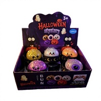 Ensemble de jouets promotionnels Halloween Mystery Buns : Figurines en silicone souples en forme de dumpling, yeux de fantôme, citrouille, bonbons – Cadeau idéal pour les événements