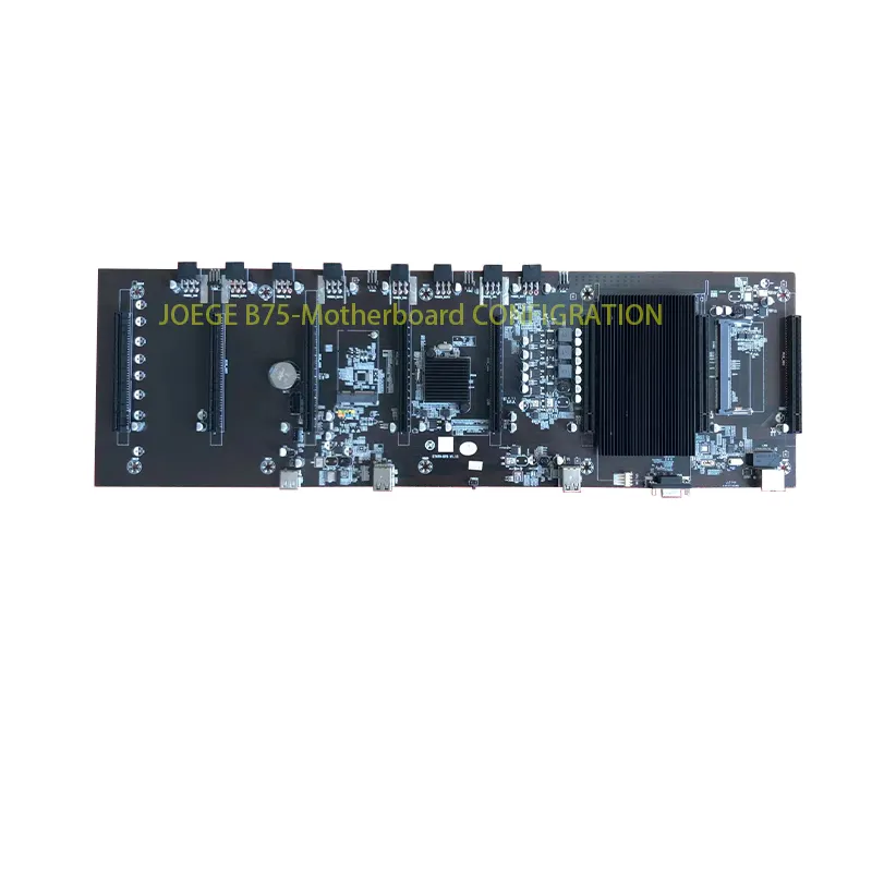 Joege b75 Motherboard 8GPU Rig 70mm Raum 8 Slots GPU Riser less DDR3 LGA1155 kosten günstig als BTCB75 D37 S37 Motherboard Combo