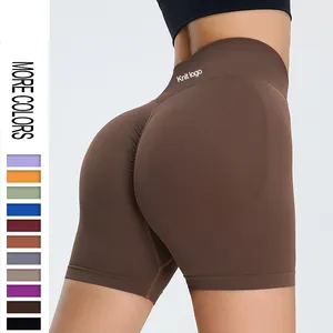 Superior Quality Workout Fitness Scrunch Butt Lifting Women's Seamless Solid Colour Gym Sport Yoga Shorts