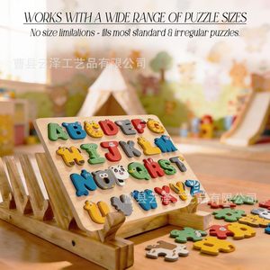 Cross-border wooden puzzle stand, porcelain <b>plate</b> display <b>rack</b>, picture book and photo divider storage <b>rack</b>, oil painting and - Product Image 3