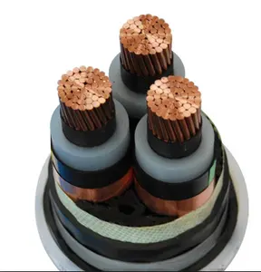 3C 185 mm2 8.7/15kV CU/XLPE/CWS/PVC/SWA/PVC Kabel Listrik