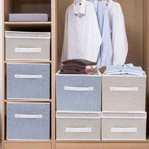 Folding Storage Cube Non-woven Fabric Closet Organizer <b>Large</b> Capacity Home Storage <b>Box</b> - Product Image 5