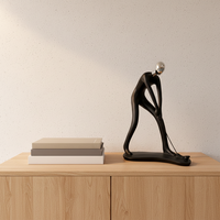 Sculpture artisanale en résine abstraite simple style Art déco, décoration intérieure pour maison d'hôtes, hôtel, appartement, villa