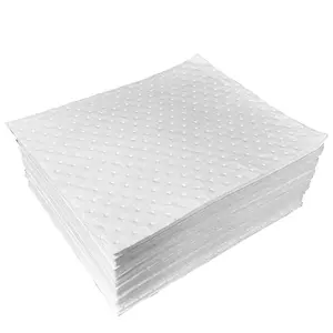 100%Polypropylene Oil Spill Absorbent Mat White Oil Plus Absorbent Pads For Industrial Great Alternative