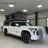 Camper pour camionnette, type pop-up, avec auvent en aluminium, camping-car à côtés souples en aluminium