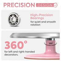 Ensemble de 7 douilles de décoration en alliage d'aluminium, support rotatif rose de 12 pouces, spatules et racloirs, non toxiques, résistants à la chaleur, écologiques, manuels