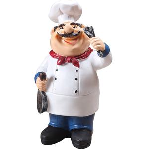 Estatua de <span class=keywords><strong>Chef</strong></span> para Decoración del Hogar, Adornos de Cocina, Figura de <span class=keywords><strong>Chef</strong></span> de Resina - Product Image 2