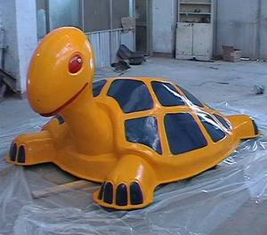 Tobogán acuático de piscina de fibra de vidrio con forma de tortuga (ZC/KT/) para uso en interiores y exteriores - Product Image 1