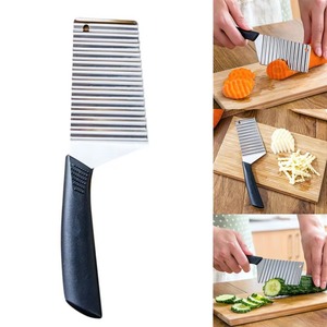 Cortador de Patatas Onduladas de Acero Inoxidable, Rebanador de Verduras y Frutas, Cuchillo Ondulado para Patatas, Herramienta para Hacer Patatas Fritas - Product Image 1