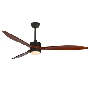 66 "ventilateur à lame en bois télécommande ventilateur de plafond moderne 38w dc ventilateur de plafond lumière avec marche arrière