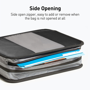 Hot Sell Round Ring 3Inch Zipper Binder 3 Round Rings Binder with Expanding <b>File</b> and Shoulder Strap Bag Black - Product Image 4