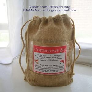 Bolsa de Yute Mini Ecológica con Cordón y Estampado de Letras para Envolver Regalos, en Oferta - Product Image 2