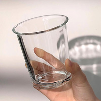 Tasse en verre à café Latte pour petit-déjeuner moderne de style simple tasse à eau épaisse avec logo personnalisé verre transparent à thé et lait