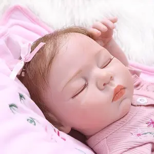 22 Polegada Bonito Realista Criança Amor Menina Baby Doll Silicone Vinyl Baby Reborn Boneca