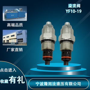 Yf10 19 Hydraulic Relief Valve Cartridge Type Pressure Control 315 <b>Bar</b> 60 L Min Overflow Use Cast Iron Material - Product Image 1
