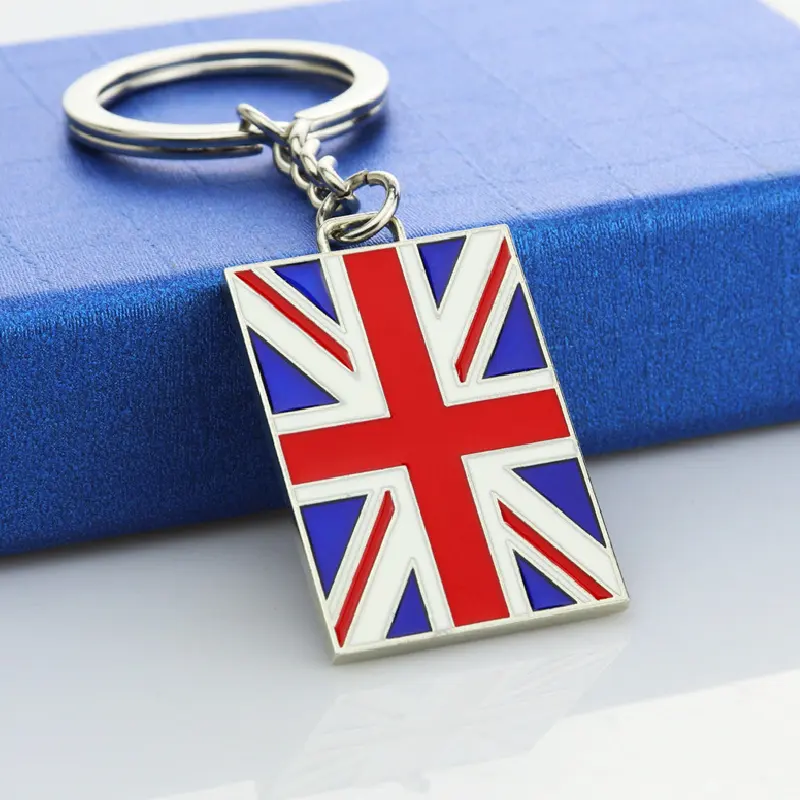 Manufacture Factory Customization Country flags Metal Cartoon Soft Enamel Keychain