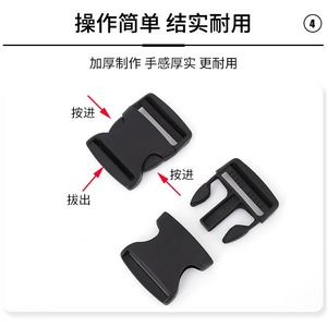 Hebillas de Plástico Negras de 1cm, 1.5cm, 2cm, 2.5cm, 3.2cm, 3.8cm y 5cm para Bolsas y Equipaje, Accesorios Duraderos - Product Image 4