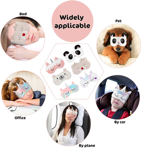 Máscara de Ojos de Animales Adorables, Máscaras de <span class=keywords><strong>Dormir</strong></span> de Felpa <span class=keywords><strong>para</strong></span> Mujeres, <span class=keywords><strong>Niñas</strong></span> y Niños - Product Image 5