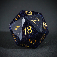 Dés en verre angulaire créatif DND faits à la main, ensemble de dés polyédriques en pierres précieuses D4-D20 avec boîte en cuir pour les jeux de rôle D&D