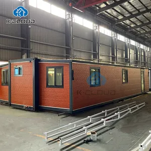 30ft Australië Oma Flat Geprefabriceerde Huizen 20ft 40ft Opvouwbare Living Prefab Villa Opvouwbaar Uitbreidbaar Containerhuis