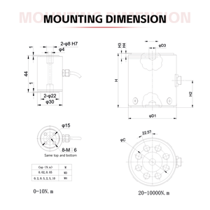 Capteur de force de capteur de couple statique de haute précision T903C en gros de haute qualité pour des applications industrielles - Product Image 3